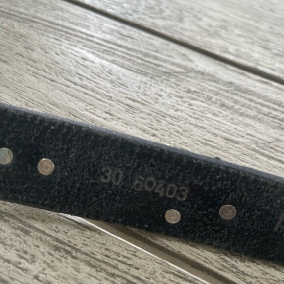 Vintage Brighton Honest Black Leather Belt with Silver Animal Accents Size 30” - Picture 4 of 6